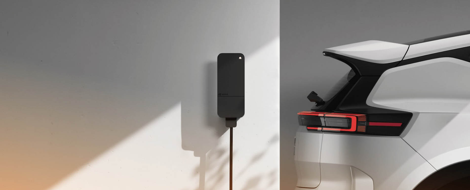 EV laadpaal achtergrond - elektrische auto opladen