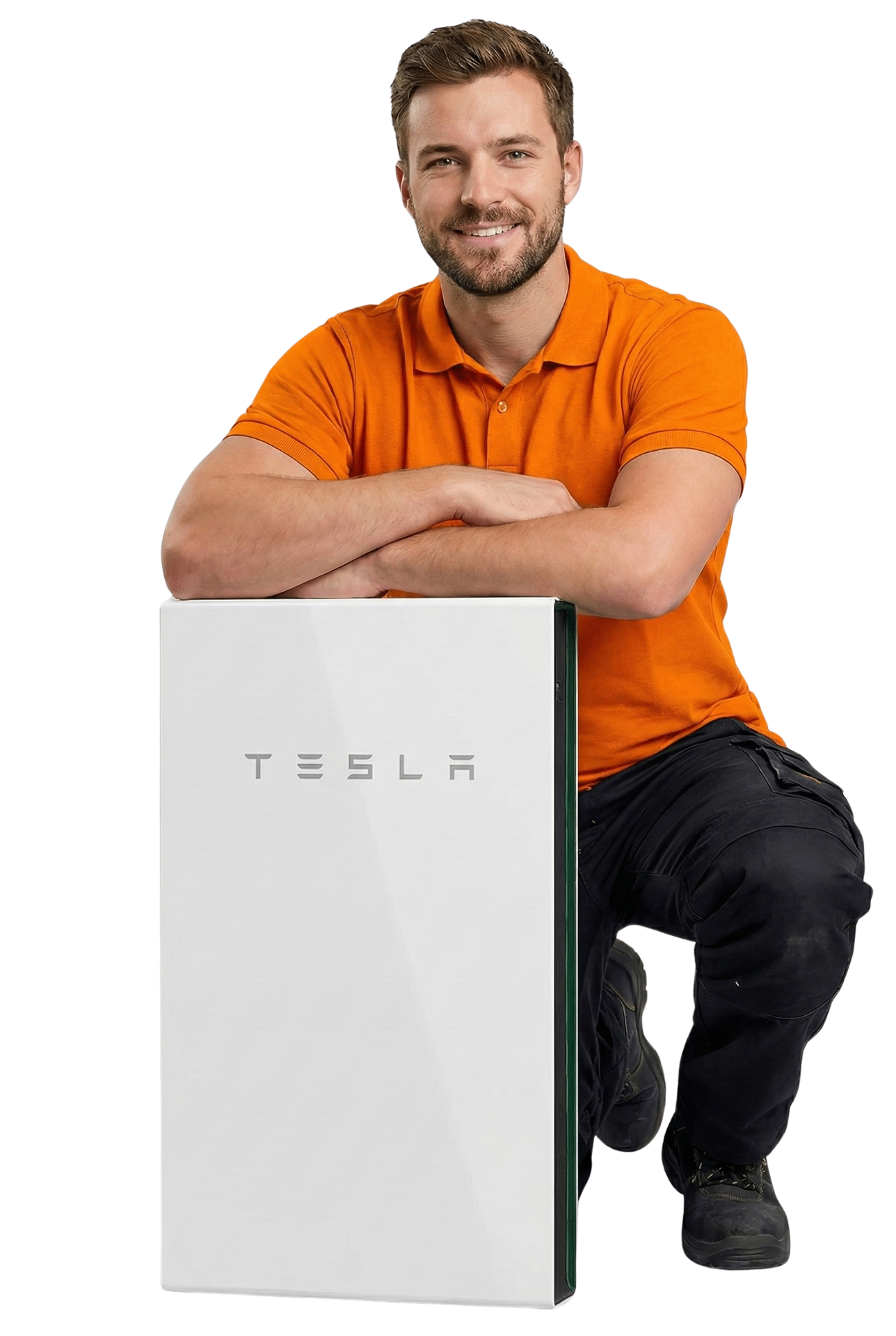 Alvalon monteur met Tesla Powerwall thuisbatterij